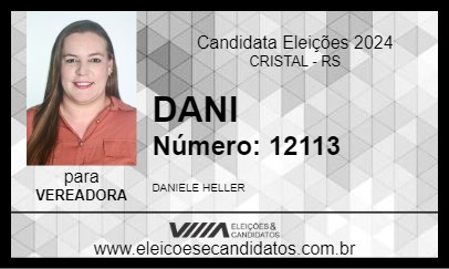 Candidato DANI 2024 - CRISTAL - Eleições