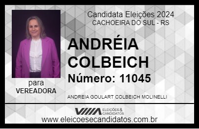 Candidato ANDRÉIA COLBEICH 2024 - CACHOEIRA DO SUL - Eleições