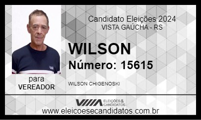 Candidato WILSON 2024 - VISTA GAÚCHA - Eleições