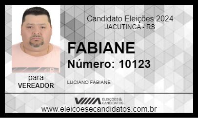 Candidato FABIANE 2024 - JACUTINGA - Eleições