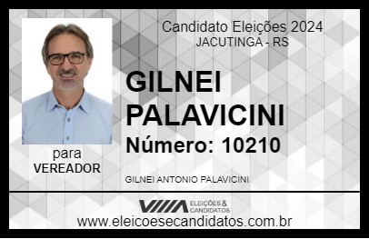 Candidato GILNEI PALAVICINI 2024 - JACUTINGA - Eleições