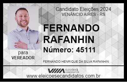 Candidato FERNANDO RAFANHIN 2024 - VENÂNCIO AIRES - Eleições