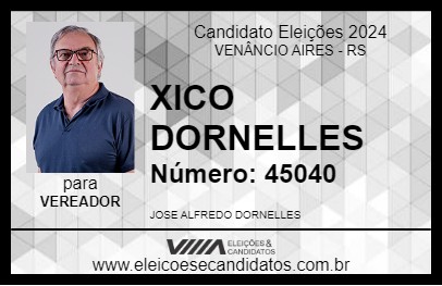 Candidato XICO DORNELLES 2024 - VENÂNCIO AIRES - Eleições