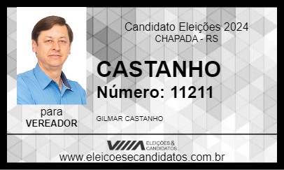 Candidato CASTANHO 2024 - CHAPADA - Eleições