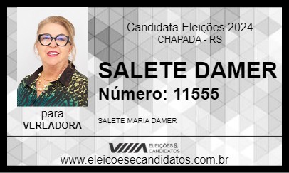 Candidato SALETE DAMER 2024 - CHAPADA - Eleições