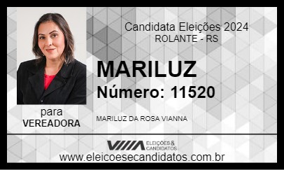 Candidato MARILUZ 2024 - ROLANTE - Eleições