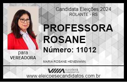 Candidato PROFESSORA ROSANE 2024 - ROLANTE - Eleições