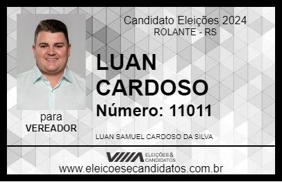 Candidato LUAN CARDOSO 2024 - ROLANTE - Eleições