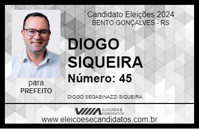 Candidato DIOGO SIQUEIRA 2024 - BENTO GONÇALVES - Eleições