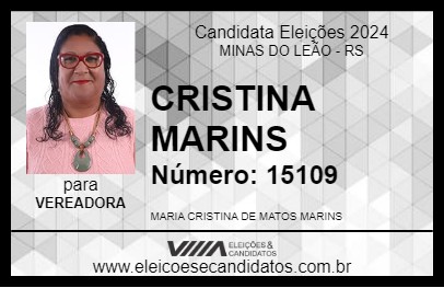 Candidato CRISTINA MARINS 2024 - MINAS DO LEÃO - Eleições