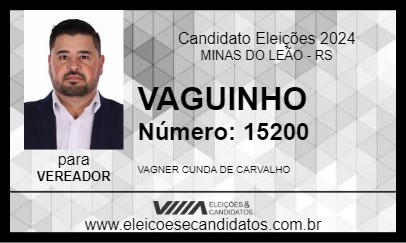 Candidato VAGUINHO 2024 - MINAS DO LEÃO - Eleições