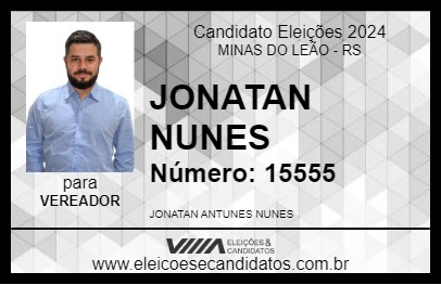 Candidato JONATAN NUNES 2024 - MINAS DO LEÃO - Eleições