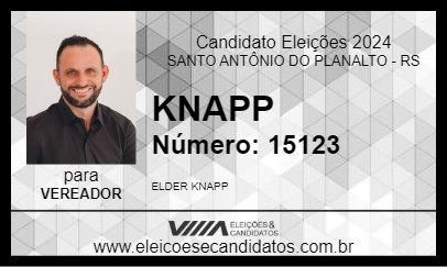 Candidato KNAPP 2024 - SANTO ANTÔNIO DO PLANALTO - Eleições