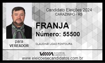 Candidato FRANJA 2024 - CARAZINHO - Eleições