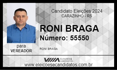 Candidato RONI BRAGA 2024 - CARAZINHO - Eleições