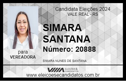 Candidato SIMARA SANTANA 2024 - VALE REAL - Eleições