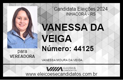 Candidato VANESSA DA VEIGA 2024 - INHACORÁ - Eleições