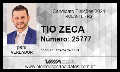 Candidato TIO ZECA 2024 - ROLANTE - Eleições