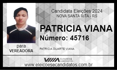 Candidato PATRICIA VIANA 2024 - NOVA SANTA RITA - Eleições