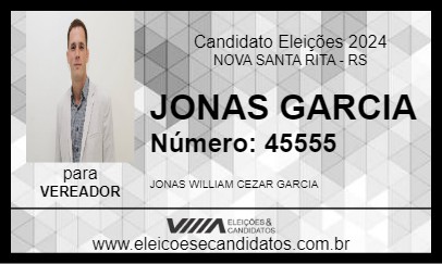 Candidato JONAS GARCIA 2024 - NOVA SANTA RITA - Eleições