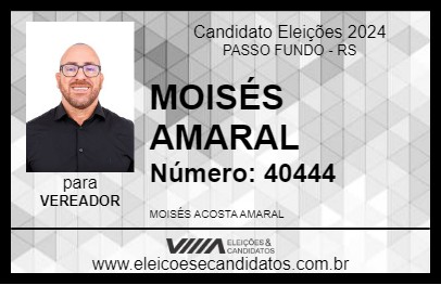 Candidato MOISÉS AMARAL 2024 - PASSO FUNDO - Eleições