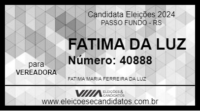 Candidato FATIMA DA LUZ 2024 - PASSO FUNDO - Eleições