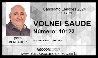 Candidato VOLNEI SAUDE 2024 - IVOTI - Eleições