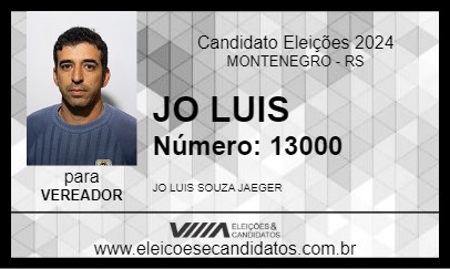 Candidato JO LUIS 2024 - MONTENEGRO - Eleições