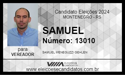 Candidato SAMUEL 2024 - MONTENEGRO - Eleições