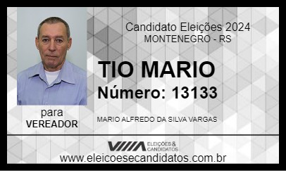 Candidato TIO MARIO 2024 - MONTENEGRO - Eleições