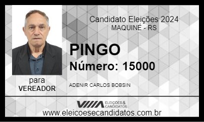 Candidato PINGO 2024 - MAQUINÉ - Eleições