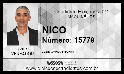 Candidato NICO 2024 - MAQUINÉ - Eleições