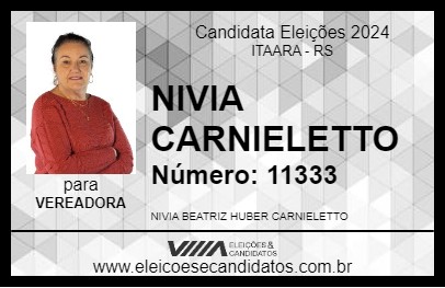 Candidato NIVIA CARNIELETTO 2024 - ITAARA - Eleições