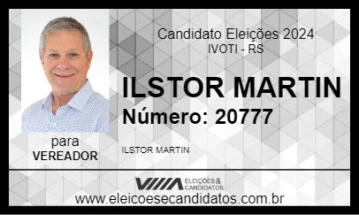 Candidato ILSTOR MARTIN 2024 - IVOTI - Eleições