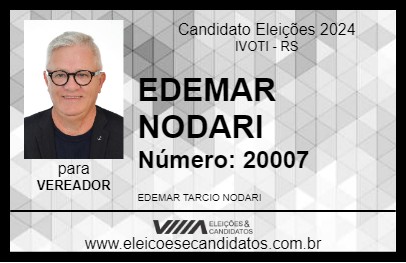 Candidato EDEMAR NODARI 2024 - IVOTI - Eleições