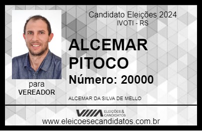 Candidato ALCEMAR  PITOCO 2024 - IVOTI - Eleições