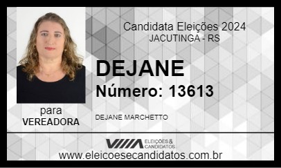 Candidato DEJANE 2024 - JACUTINGA - Eleições