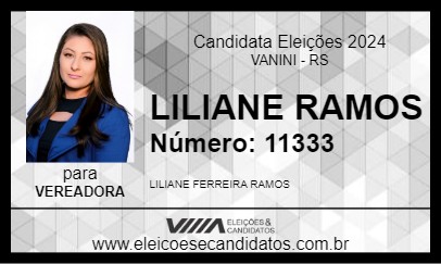 Candidato LILIANE  RAMOS 2024 - VANINI - Eleições