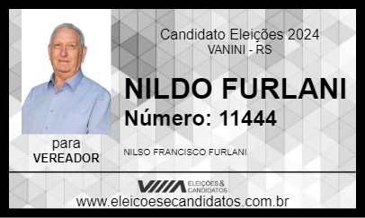 Candidato NILSO FURLANI 2024 - VANINI - Eleições