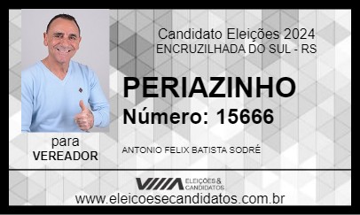 Candidato PERIAZINHO 2024 - ENCRUZILHADA DO SUL - Eleições