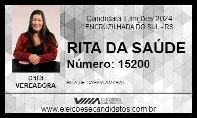 Candidato RITA DA SAÚDE 2024 - ENCRUZILHADA DO SUL - Eleições