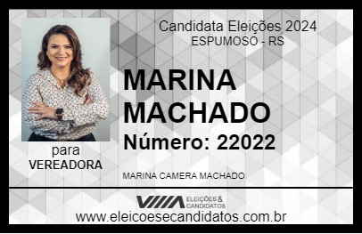 Candidato MARINA MACHADO 2024 - ESPUMOSO - Eleições