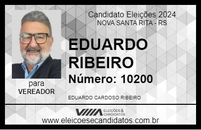 Candidato EDUARDO RIBEIRO 2024 - NOVA SANTA RITA - Eleições