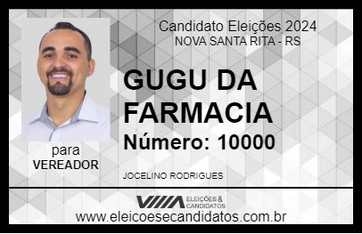 Candidato GUGU DA FARMACIA 2024 - NOVA SANTA RITA - Eleições