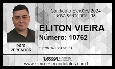 Candidato ELITON VIEIRA 2024 - NOVA SANTA RITA - Eleições