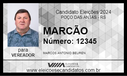 Candidato MARCÃO 2024 - POÇO DAS ANTAS - Eleições