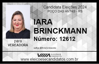 Candidato IARA BRINCKMANN 2024 - POÇO DAS ANTAS - Eleições