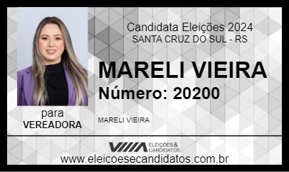 Candidato MARELI VIEIRA 2024 - SANTA CRUZ DO SUL - Eleições