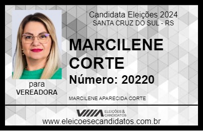 Candidato MARCILENE CORTE 2024 - SANTA CRUZ DO SUL - Eleições