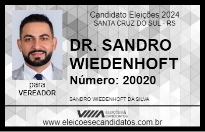 Candidato DR. SANDRO WIEDENHOFT 2024 - SANTA CRUZ DO SUL - Eleições